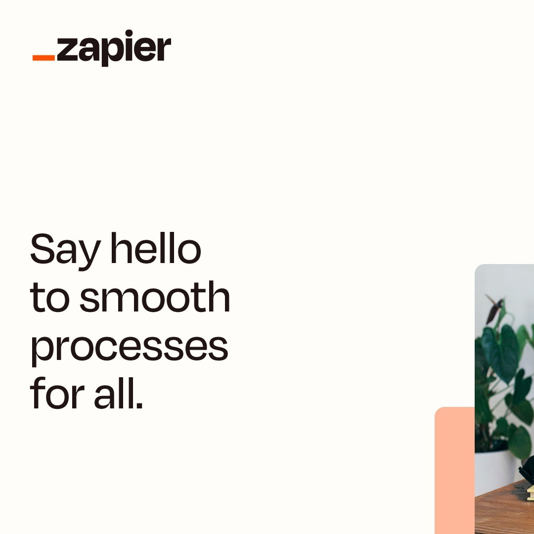 Publicité Facebook B2B de Zapier promettant une automatisation évolutive pour les tâches simples comme pour les workflows complexes