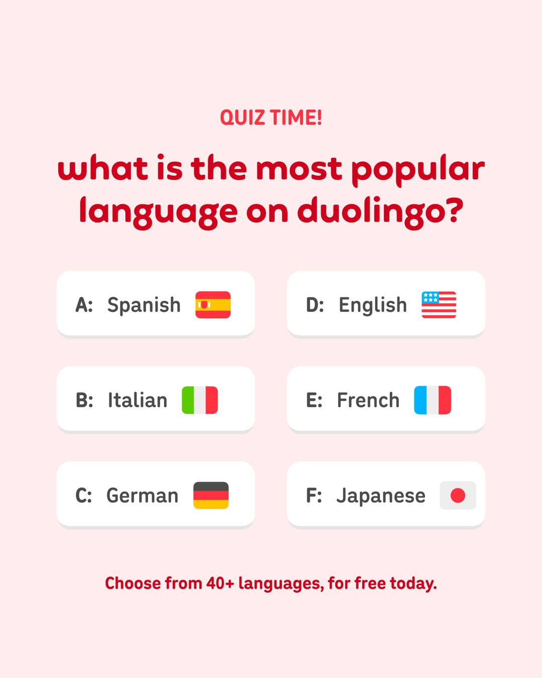 Publicité Facebook d'installation d'app de Duolingo avec la chouette mascotte et une destination Google Play