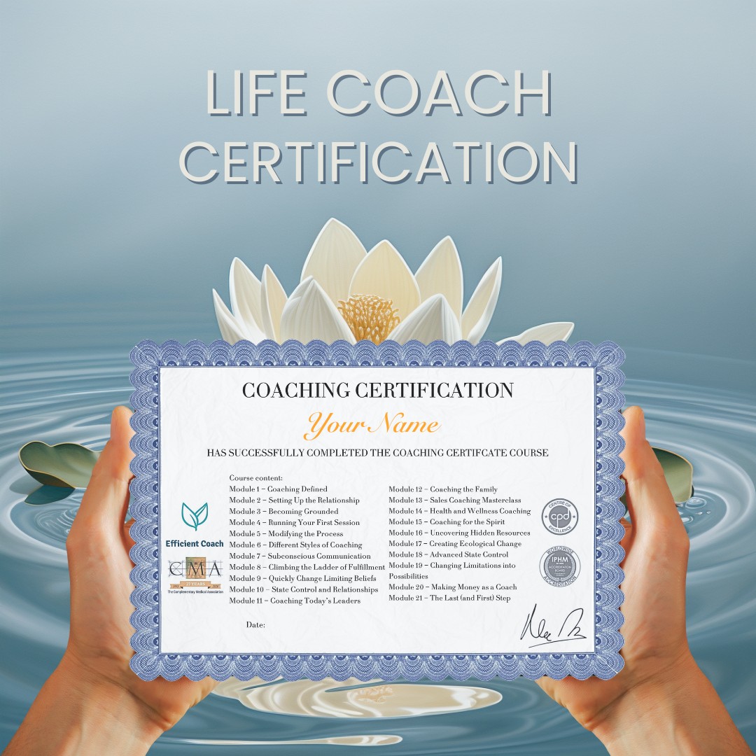 Criativo de anúncio no Facebook da Efficient Coach: 30-day money back guarantee