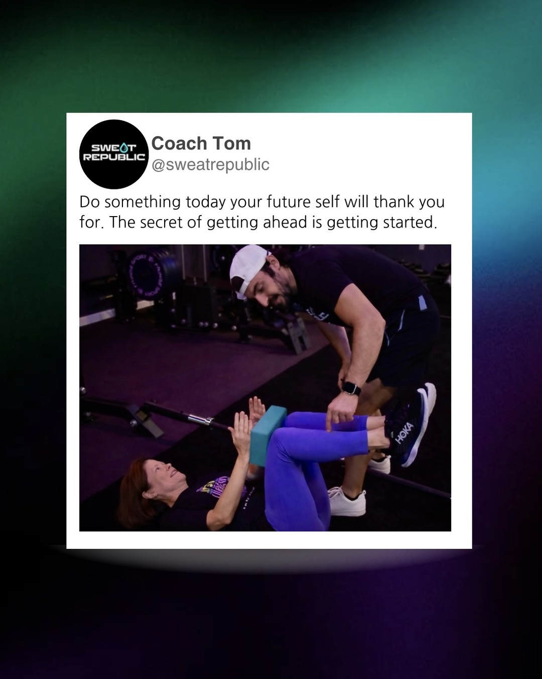 Visuel de publicité Facebook de Sweat Republic : Free Trial, No Contract